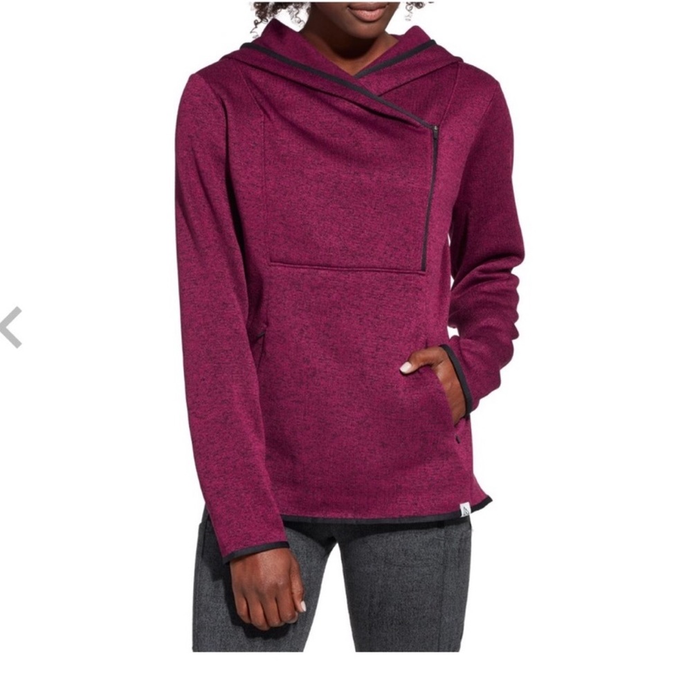 ALPINE DESIGN Asymmetrical Fleece Hoodie | Large